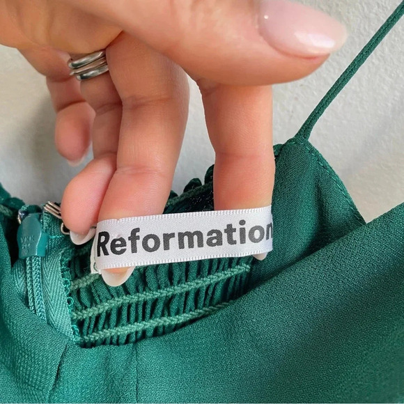 Reformation Juliette Dress Green 4 - Picture 15 of 16